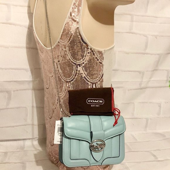 💐COACH C4519 💐 WATERFALL QUILTING GEORGIE CROSSBODY BAG MSRP $398 - Picture 3 of 8